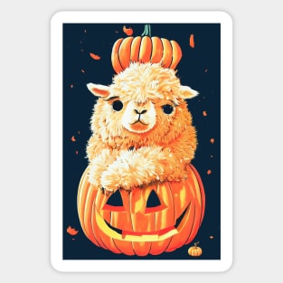 Alpaca in a pumpkin Sticker